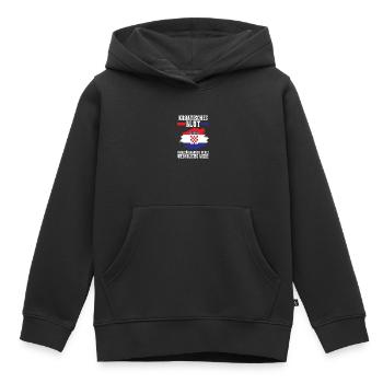 Croate Croate Croatie - Sweat Premium à capuche enfant bio - noir - Devant - AI Model Kid Male (0cm)