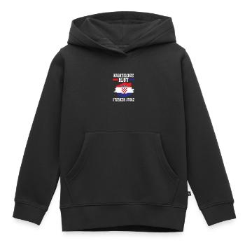 Croate Croate Croatie - Sweat Premium à capuche enfant bio - noir - Devant - AI Model Kid Male (0cm)