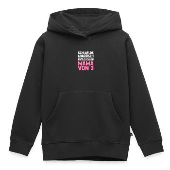 Mom of 3 children - Kids Premium Organic Hoodie - black - Front - AI Model Kid Male (0cm)