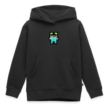 Pixel Küken - Kinder Premium Organic Hoodie - Schwarz - Vorne - AI Model Kid Male (0cm)