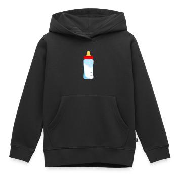 Baby Bottle Comic - Kids Premium Organic Hoodie - black - Front - AI Model Kid Male (0cm)