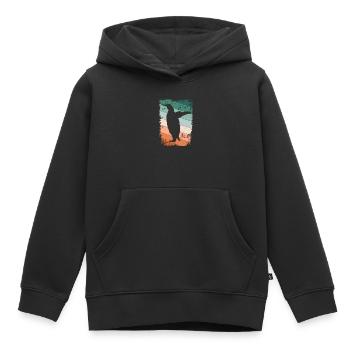 Pinguin Pinguine - Kinder Premium Organic Hoodie - Schwarz - Vorne - AI Model Kid Male (0cm)