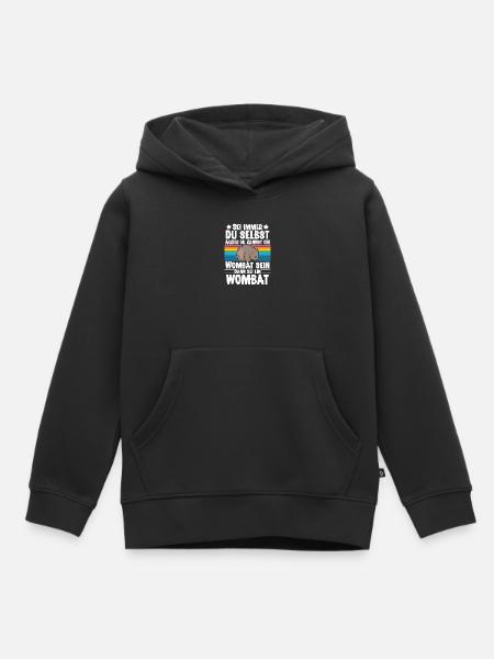 Wombat - Kinder Premium Organic Hoodie - Schwarz