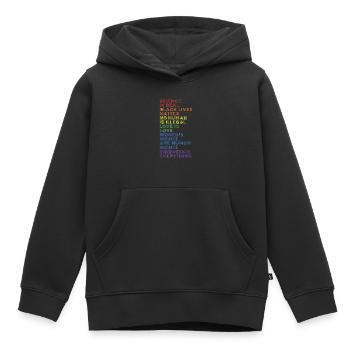 LGBT Gay Pride Homosexualité - Sweat Premium à capuche enfant bio - noir - Devant - AI Model Kid Male (0cm)