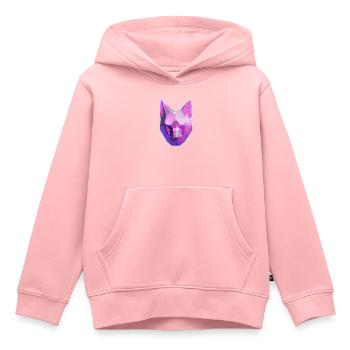 Geometrische Katze im Neonpink - Kinder Premium Organic Hoodie - Rosa - Vorne - AI Model Kid Female (0cm)