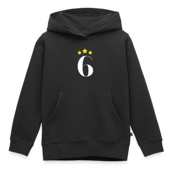 6. Jahrestag Stern - Kinder Premium Organic Hoodie - Schwarz - Vorne - AI Model Kid Male (0cm)