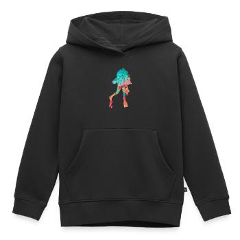 Tiefseetaucher und Taucher PopArt - Kinder Premium Organic Hoodie - Schwarz - Vorne - AI Model Kid Male (0cm)