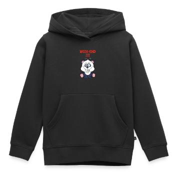 Panda am Wochenende - Kinder Premium Organic Hoodie - Schwarz - Vorne - AI Model Kid Male (0cm)