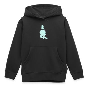 Jupe - Sweat Premium à capuche enfant bio - noir - Devant - AI Model Kid Male (0cm)
