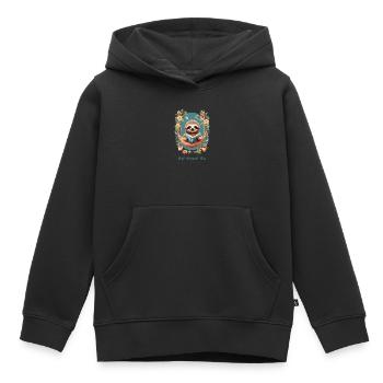 Book, Hammock, Bliss - Kids Premium Organic Hoodie - black - Front - AI Model Kid Male (0cm)
