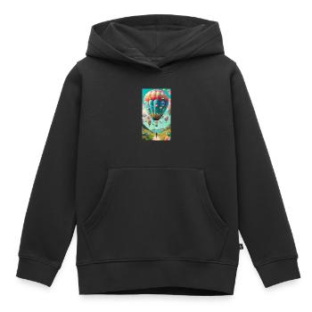 Ballon-Ballon - Kinder Premium Organic Hoodie - Schwarz - Vorne - AI Model Kid Male (0cm)