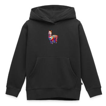 Alpaka - Kinder Premium Organic Hoodie - Schwarz - Vorne - AI Model Kid Male (0cm)