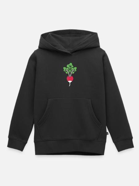 Radieschen - Kinder Premium Organic Hoodie - Schwarz