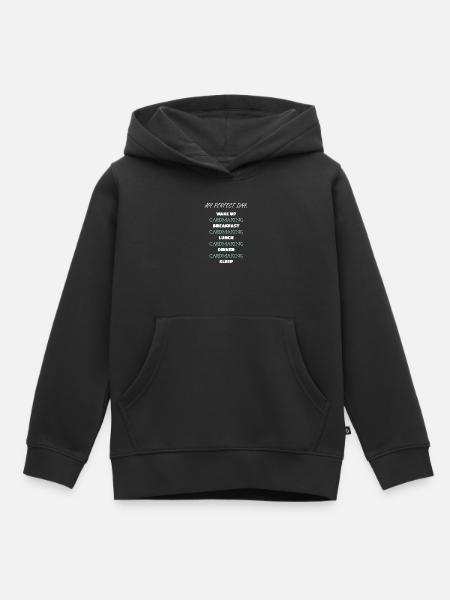 Tägliches Design der Kartenherstellungsroutine - Kinder Premium Organic Hoodie - Schwarz