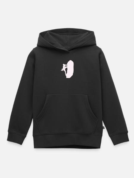 klettern_bergsteigen_silhouette- - Kids Premium Organic Hoodie - black