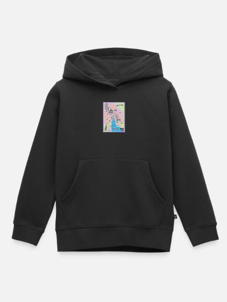 Ville de Zurich - Sweat Premium à capuche enfant bio - noir