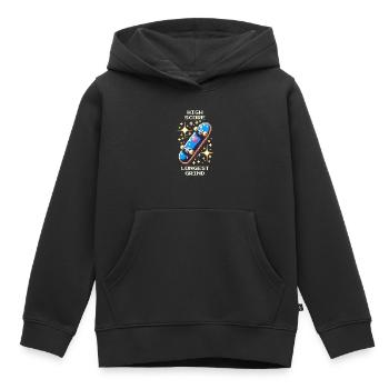 Meilleur score : Grind le plus long | Skateboard - Sweat Premium à capuche enfant bio - noir - Devant - AI Model Kid Male (0cm)