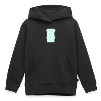 Cueillez des fleurs, pas des disputes, fleurs Paix Logo drôle - Sweat Premium à capuche enfant bio - noir - Devant - AI Model Kid Male (0cm)