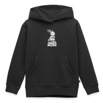 Avant que vous ne demandiez : non, lapin, lapin, lapin, lapin - Sweat Premium à capuche enfant bio - noir - Devant - AI Model Kid Male (0cm)