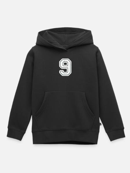 9 - Kinder Premium Organic Hoodie - Schwarz