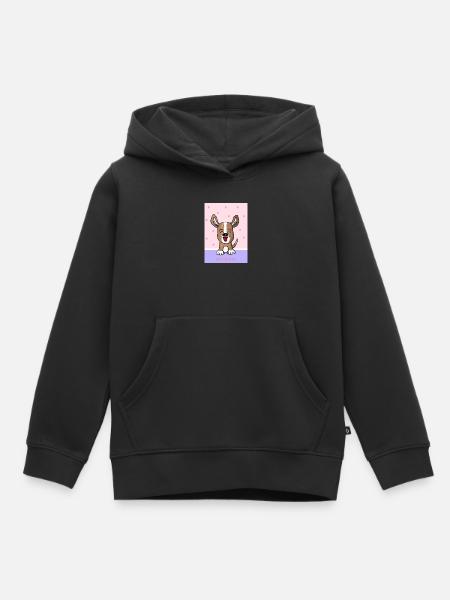 Kawaii Dog Best Friend - Kids Premium Organic Hoodie - black