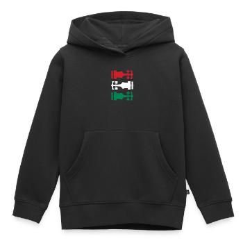 Formule Hongrie Formel Racing Ungarn - Sweat Premium à capuche enfant bio - noir - Devant - AI Model Kid Male (0cm)