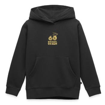 60 ans - Sweat Premium à capuche enfant bio - noir - Devant - AI Model Kid Male (0cm)