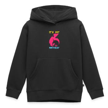 IT'S MY 6TH BIRTHDAY UNICORN 6TH BIRTHDAY - Kids Premium Organic Hoodie - black - Front - AI Model Kid Male (0cm)
