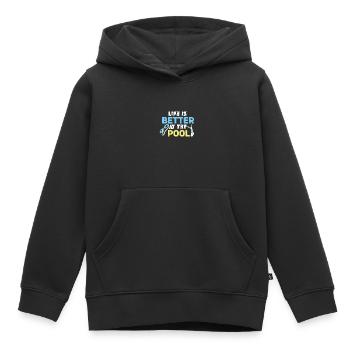 Nageurs Natation 50 mètres piste Brasse - Sweat Premium à capuche enfant bio - noir - Devant - AI Model Kid Male (0cm)