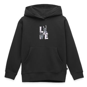 Âne - Sweat Premium à capuche enfant bio - noir - Devant - AI Model Kid Male (0cm)