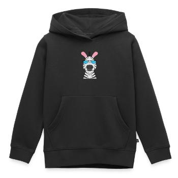 Zebra - Kinder Premium Organic Hoodie - Schwarz - Vorne - AI Model Kid Male (0cm)