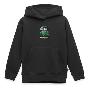 Mon papa n'est pas parfait - Tennis - Sweat Premium à capuche enfant bio - noir - Devant - AI Model Kid Male (0cm)