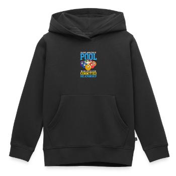 Joueur de billard Cue Sports Billard - Sweat Premium à capuche enfant bio - noir - Devant - AI Model Kid Male (0cm)
