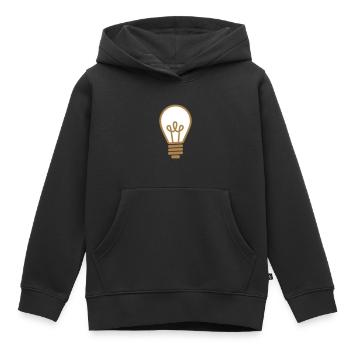 Ampoule - Sweat Premium à capuche enfant bio - noir - Devant - AI Model Kid Male (0cm)