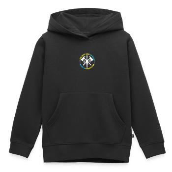 Pompier Pompier Pompier - Sweat Premium à capuche enfant bio - noir - Devant - AI Model Kid Male (0cm)