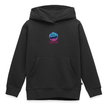 Skateboard Skateboard Skateboarder Patinage - Sweat Premium à capuche enfant bio - noir - Devant - AI Model Kid Male (0cm)