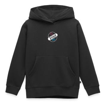 Skateboard Skateboard Skate Skater Skateboard - Sweat Premium à capuche enfant bio - noir - Devant - AI Model Kid Male (0cm)