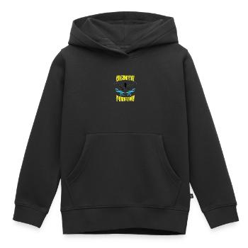 Nageurs Natation 50 mètres piste Brasse - Sweat Premium à capuche enfant bio - noir - Devant - AI Model Kid Male (0cm)