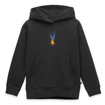 Freestyle Ski Flammen - Kinder Premium Organic Hoodie - Schwarz - Vorne - AI Model Kid Male (0cm)