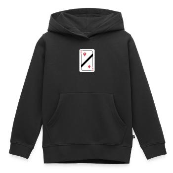 Nine Diamonds Carte à jouer Carte de poker - Sweat Premium à capuche enfant bio - noir - Devant - AI Model Kid Male (0cm)