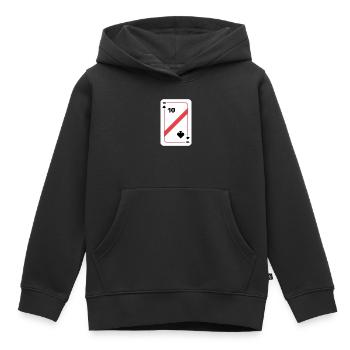 Ten Spades Playing Card Poker Card - Kids Premium Organic Hoodie - black - Front - AI Model Kid Male (0cm)