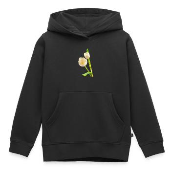 Couleurs d’eau fleurs printemps printemps tulipe - Sweat Premium à capuche enfant bio - noir - Devant - AI Model Kid Male (0cm)