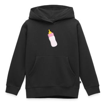 Baby Flasche - Kinder Premium Organic Hoodie - Schwarz - Vorne - AI Model Kid Male (0cm)