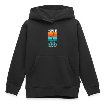 Planeurs Planeurs Planeurs Voler - Sweat Premium à capuche enfant bio - noir - Devant - AI Model Kid Male (0cm)