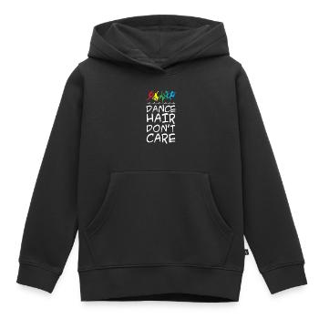 Dance Hair Don’t Care - Sweat Premium à capuche enfant bio - noir - Devant - AI Model Kid Male (0cm)