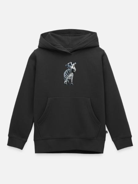 Niedliches Zebra Design - Kinder Premium Organic Hoodie - Schwarz