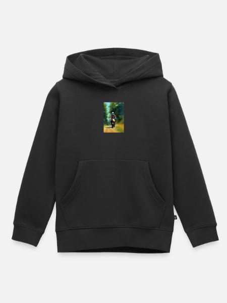 Motocross Fahren - Kinder Premium Organic Hoodie - Schwarz
