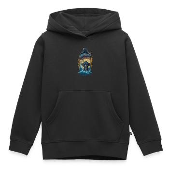 Affe - Kinder Premium Organic Hoodie - Schwarz - Vorne - AI Model Kid Male (0cm)
