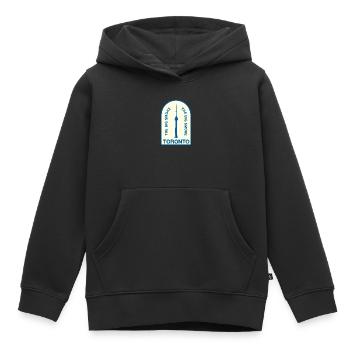 Toronto CNTower Big Smoke - Kids Premium Organic Hoodie - black - Front - AI Model Kid Male (0cm)