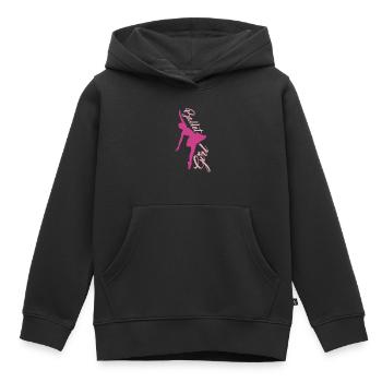 danseuse de ballet - Sweat Premium à capuche enfant bio - noir - Devant - AI Model Kid Male (0cm)